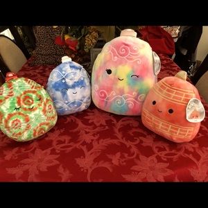 🎄Squishmallow Christmas Tree Ornaments! Odessa, Tinsel, Jolly & Kinara-ALL BNWT